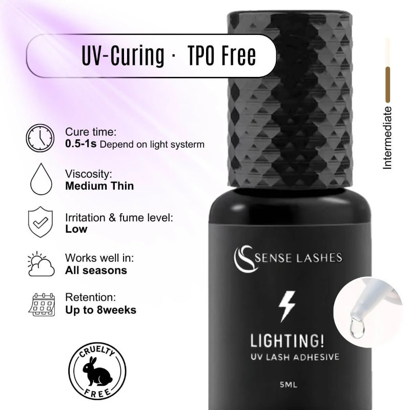 Eyelash Extension Uv - 5ml UV Lash Glue for Eyelash