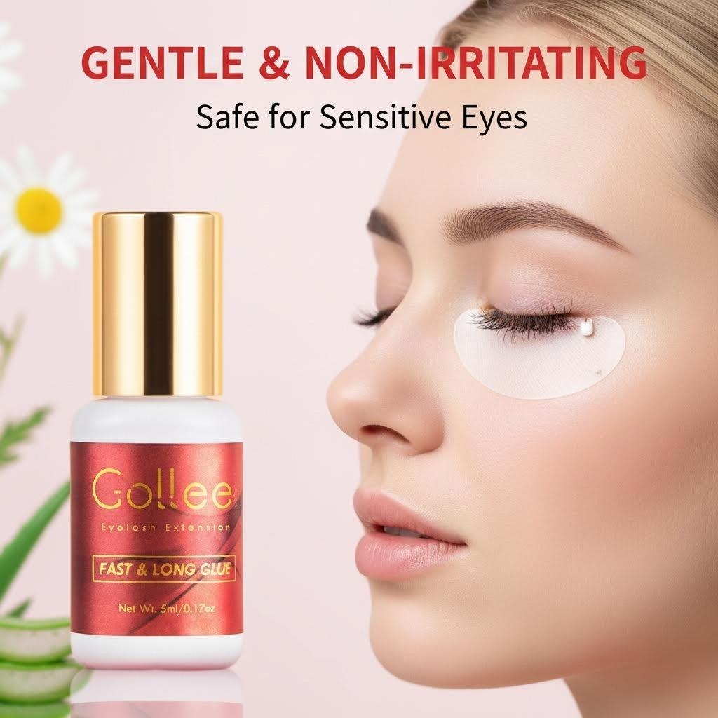Eyelash Extension Eye Irritation - Gollee Mild Non-Irritating Eyelash Glue 5ml