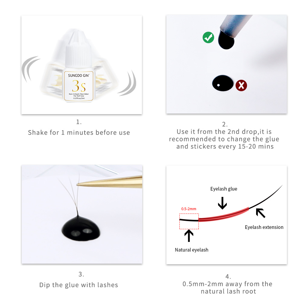 Eyelash Extension Glue 3S Fast - Eyelash Extension Eye Irritation 리뷰 및 가격