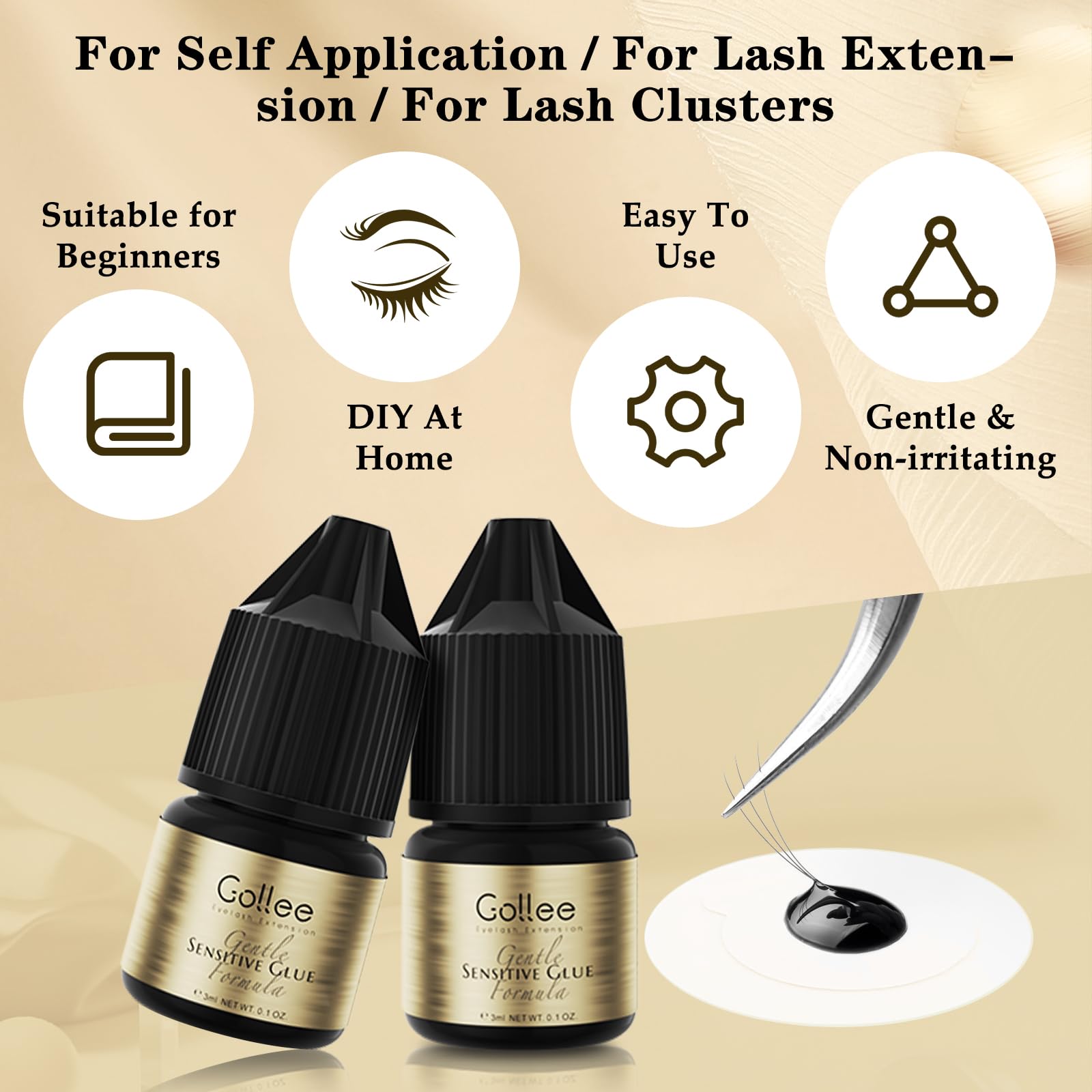 Gollee Eyelash Adhesive Cluste - Eyelash Extension Eye Irritation 리뷰 및 가격
