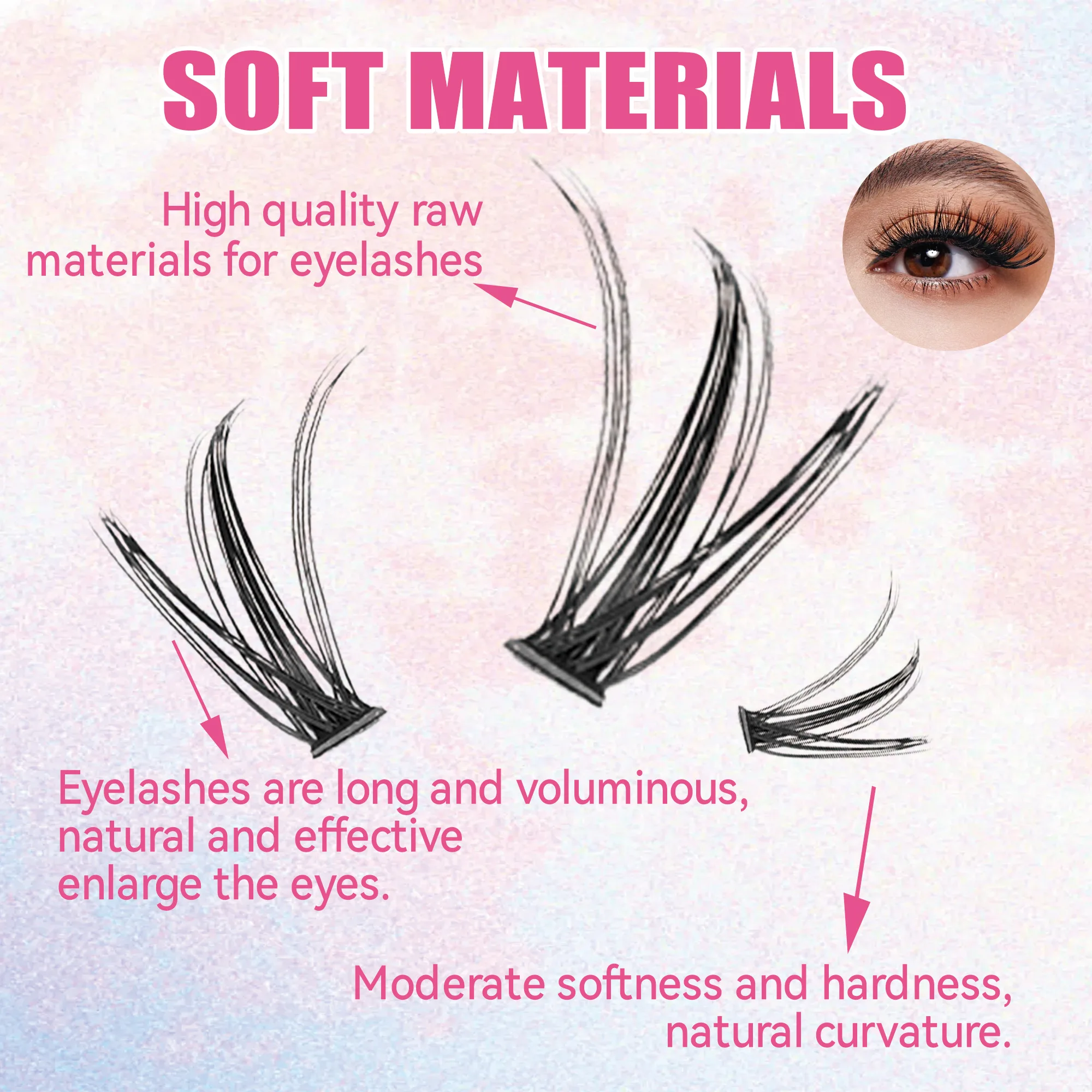 Eyelashes 200 PCS Clusters Las - Eyelash Extension Full Set 리뷰 및 가격
