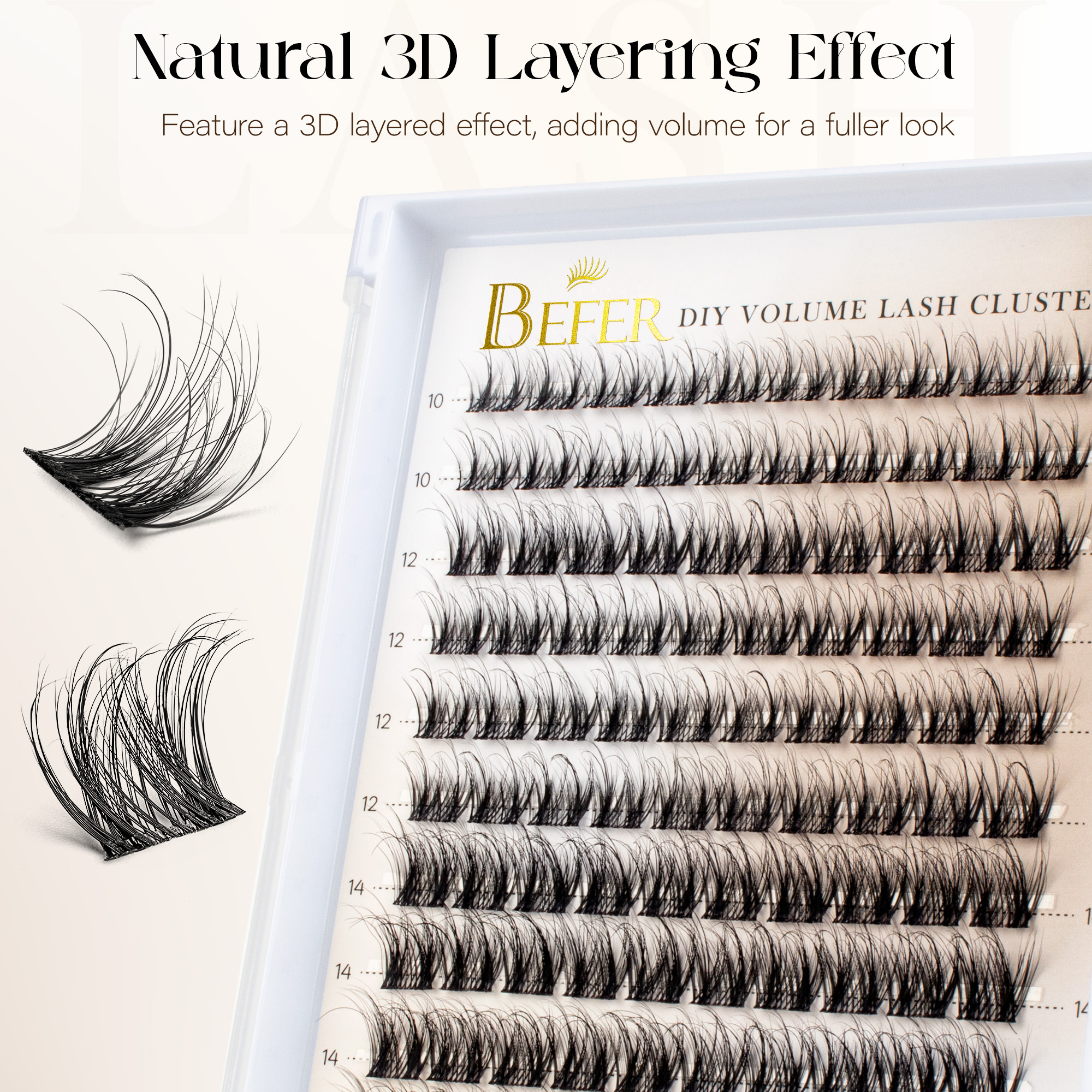 Befer Natural Lashes Clusters  - Eyelash Extensions 리뷰 및 가격